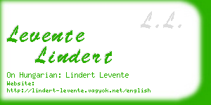 levente lindert business card